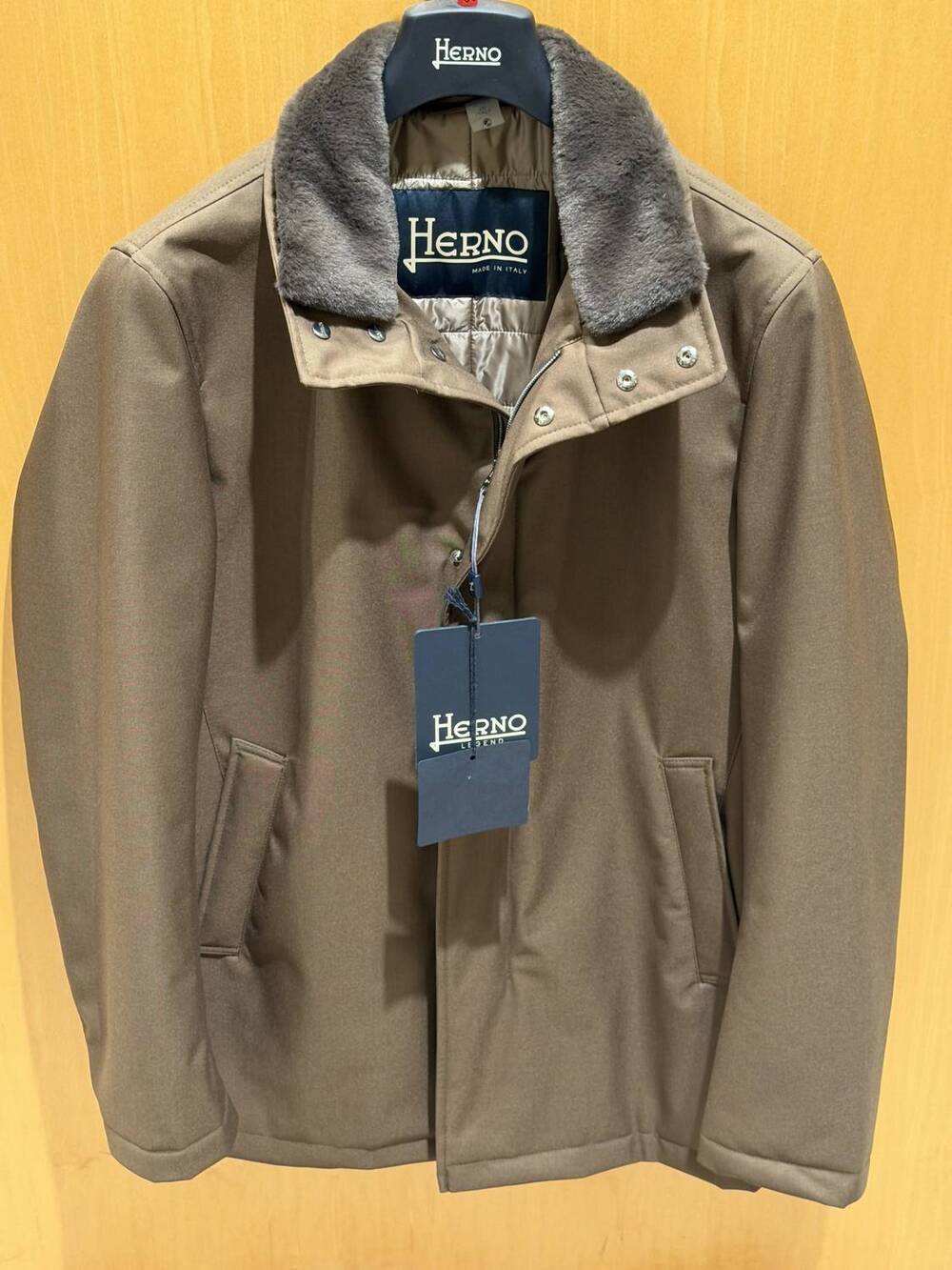 NEW HERNO men's outerwear jacket in brown
